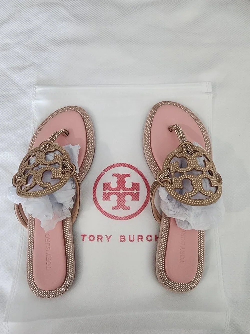 Tory Burch Sparkly Sandals (Pink)